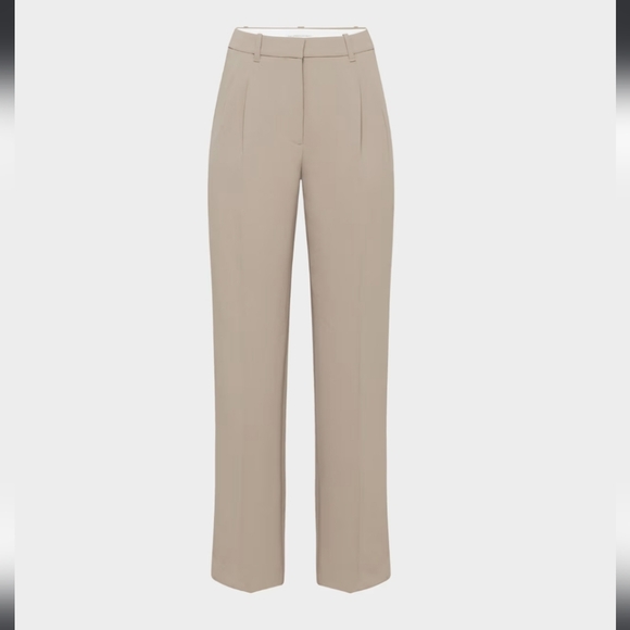 Aritzia Effortless Pants Nomad Taupe - Picture 6 of 9